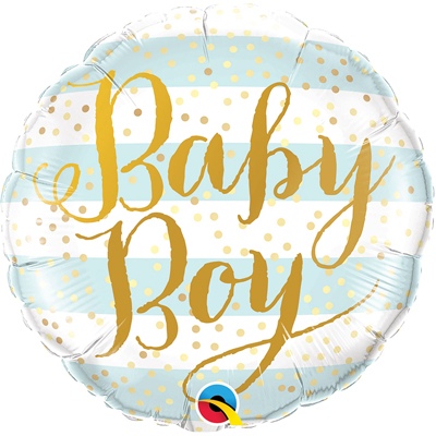 Круг Baby Boy полосы голубые