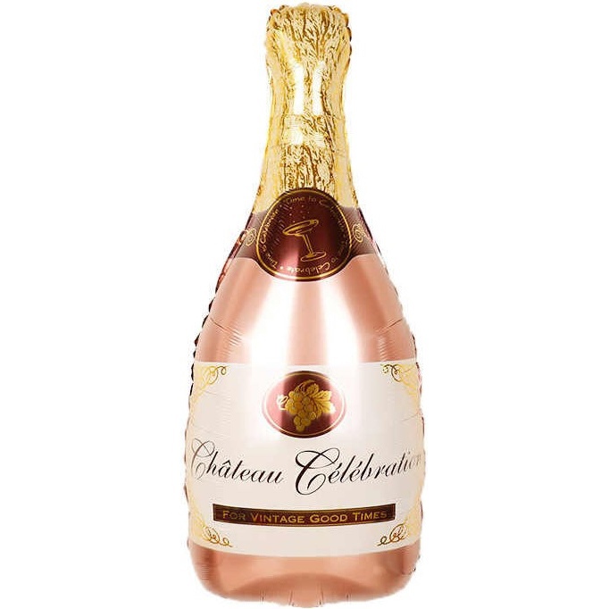 Бутылка Шампанского, Розовое Золото