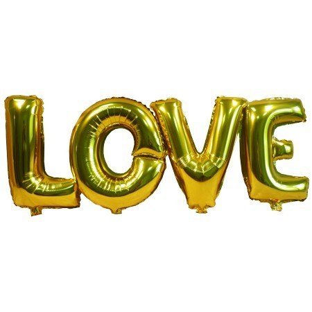 Буквы LOVE золото