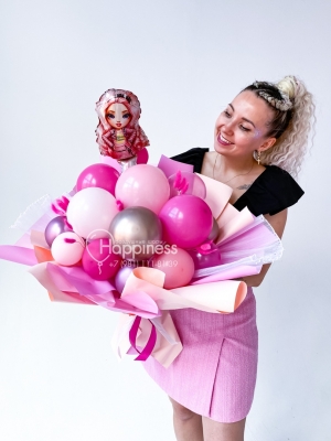 Букет из шаров в стиле "Барби"